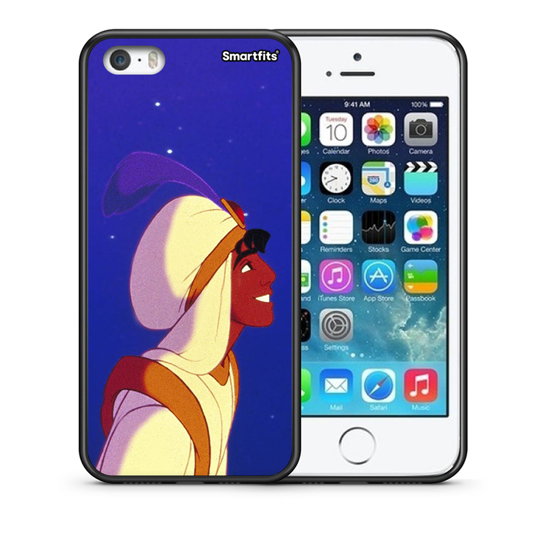 Θήκη iPhone 5/5s/SE Alladin And Jasmine Love 1 από τη Smartfits με σχέδιο στο πίσω μέρος και μαύρο περίβλημα | iPhone 5/5s/SE Alladin And Jasmine Love 1 case with colorful back and black bezels