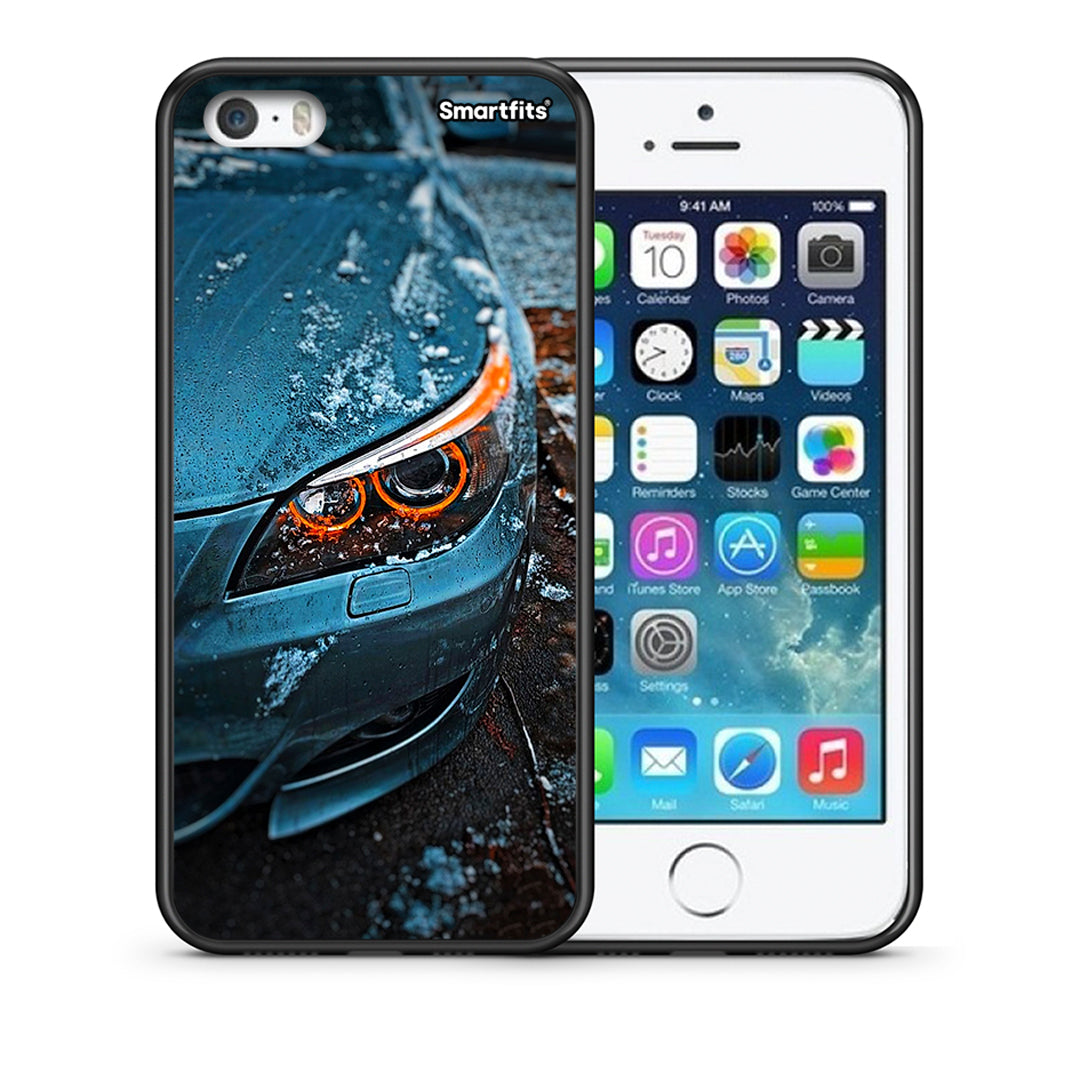 Θήκη iPhone 5 / 5s / SE Bmw E60 από τη Smartfits με σχέδιο στο πίσω μέρος και μαύρο περίβλημα | iPhone 5 / 5s / SE Bmw E60 case with colorful back and black bezels