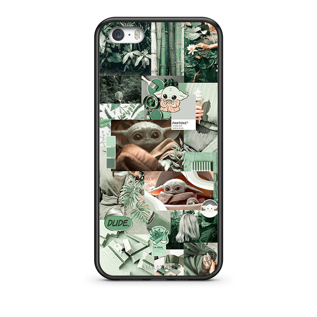 iPhone 5 / 5s / SE Collage Dude Θήκη Αγίου Βαλεντίνου από τη Smartfits με σχέδιο στο πίσω μέρος και μαύρο περίβλημα | Smartphone case with colorful back and black bezels by Smartfits