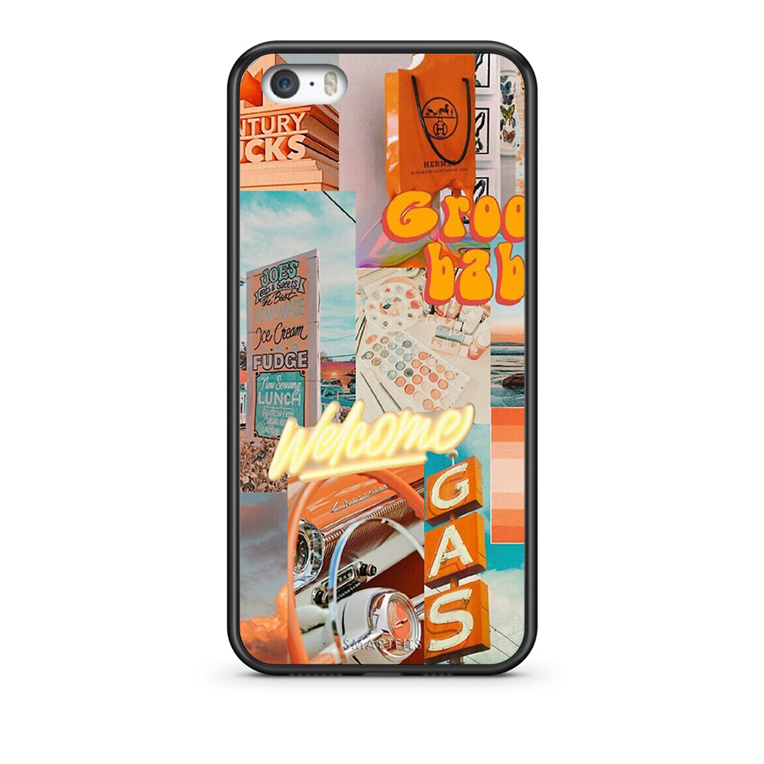 iPhone 5 / 5s / SE Groovy Babe Θήκη Αγίου Βαλεντίνου από τη Smartfits με σχέδιο στο πίσω μέρος και μαύρο περίβλημα | Smartphone case with colorful back and black bezels by Smartfits