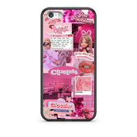 Thumbnail for iPhone 5 / 5s / SE Pink Love Θήκη Αγίου Βαλεντίνου από τη Smartfits με σχέδιο στο πίσω μέρος και μαύρο περίβλημα | Smartphone case with colorful back and black bezels by Smartfits