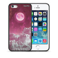 Thumbnail for Θήκη iPhone 5 / 5s / SE Pink Moon από τη Smartfits με σχέδιο στο πίσω μέρος και μαύρο περίβλημα | iPhone 5 / 5s / SE Pink Moon case with colorful back and black bezels