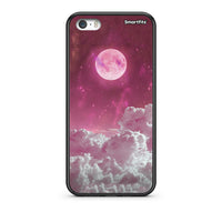Thumbnail for iPhone 5 / 5s / SE Pink Moon Θήκη από τη Smartfits με σχέδιο στο πίσω μέρος και μαύρο περίβλημα | Smartphone case with colorful back and black bezels by Smartfits