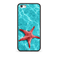 Thumbnail for iPhone 5 / 5s / SE Red Starfish Θήκη από τη Smartfits με σχέδιο στο πίσω μέρος και μαύρο περίβλημα | Smartphone case with colorful back and black bezels by Smartfits