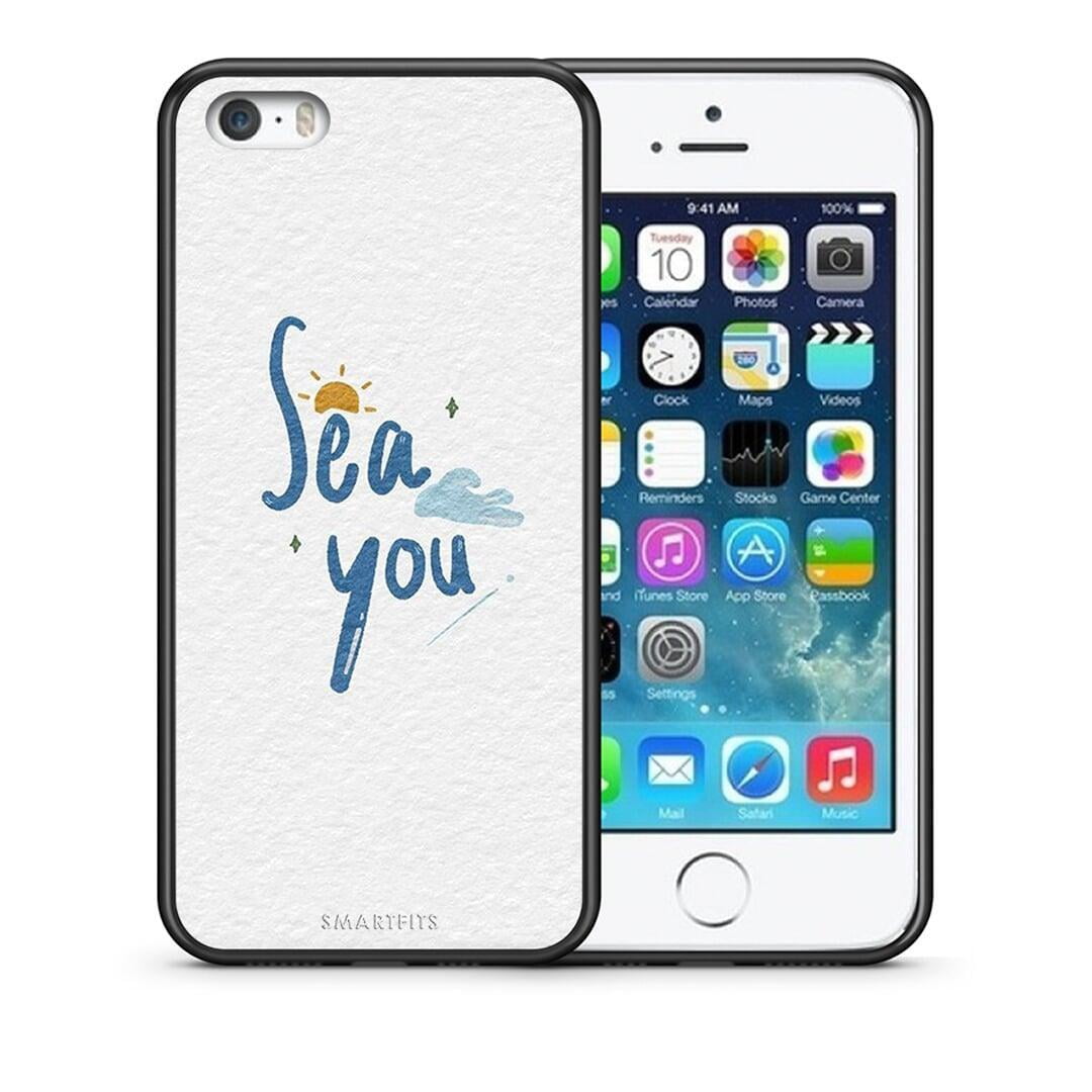 Θήκη iPhone 5 / 5s / SE Sea You από τη Smartfits με σχέδιο στο πίσω μέρος και μαύρο περίβλημα | iPhone 5 / 5s / SE Sea You case with colorful back and black bezels