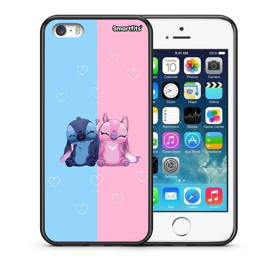 Θήκη iPhone 5/5s/SE Stitch And Angel από τη Smartfits με σχέδιο στο πίσω μέρος και μαύρο περίβλημα | iPhone 5/5s/SE Stitch And Angel case with colorful back and black bezels