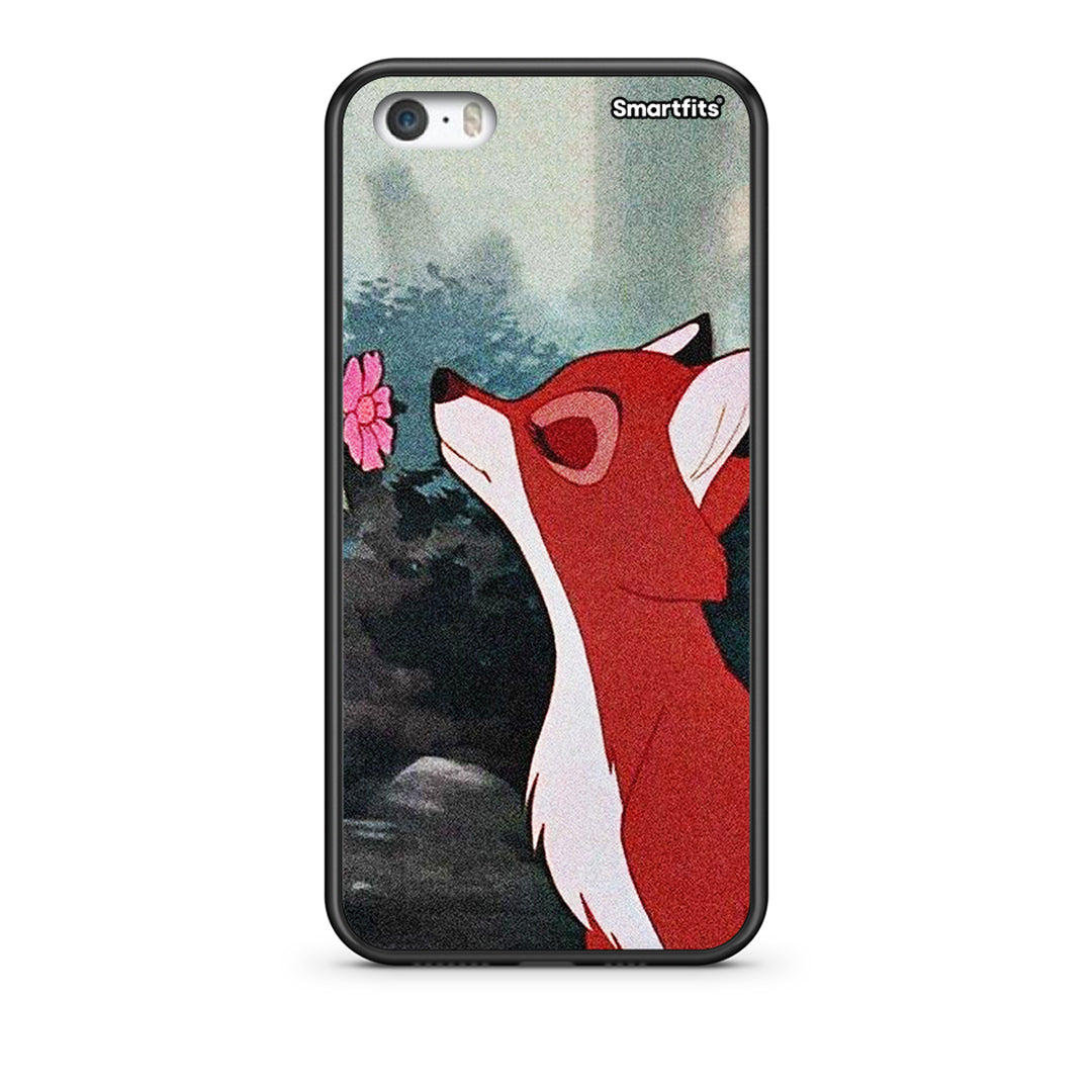 iPhone 5/5s/SE Tod And Vixey Love 2 θήκη από τη Smartfits με σχέδιο στο πίσω μέρος και μαύρο περίβλημα | Smartphone case with colorful back and black bezels by Smartfits