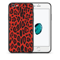 Thumbnail for Θήκη iPhone 7/8/SE 2020 Red Leopard Animal από τη Smartfits με σχέδιο στο πίσω μέρος και μαύρο περίβλημα | iPhone 7/8/SE 2020 Red Leopard Animal case with colorful back and black bezels