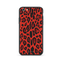 Thumbnail for 4 - iphone 6 6s Red Leopard Animal case, cover, bumper