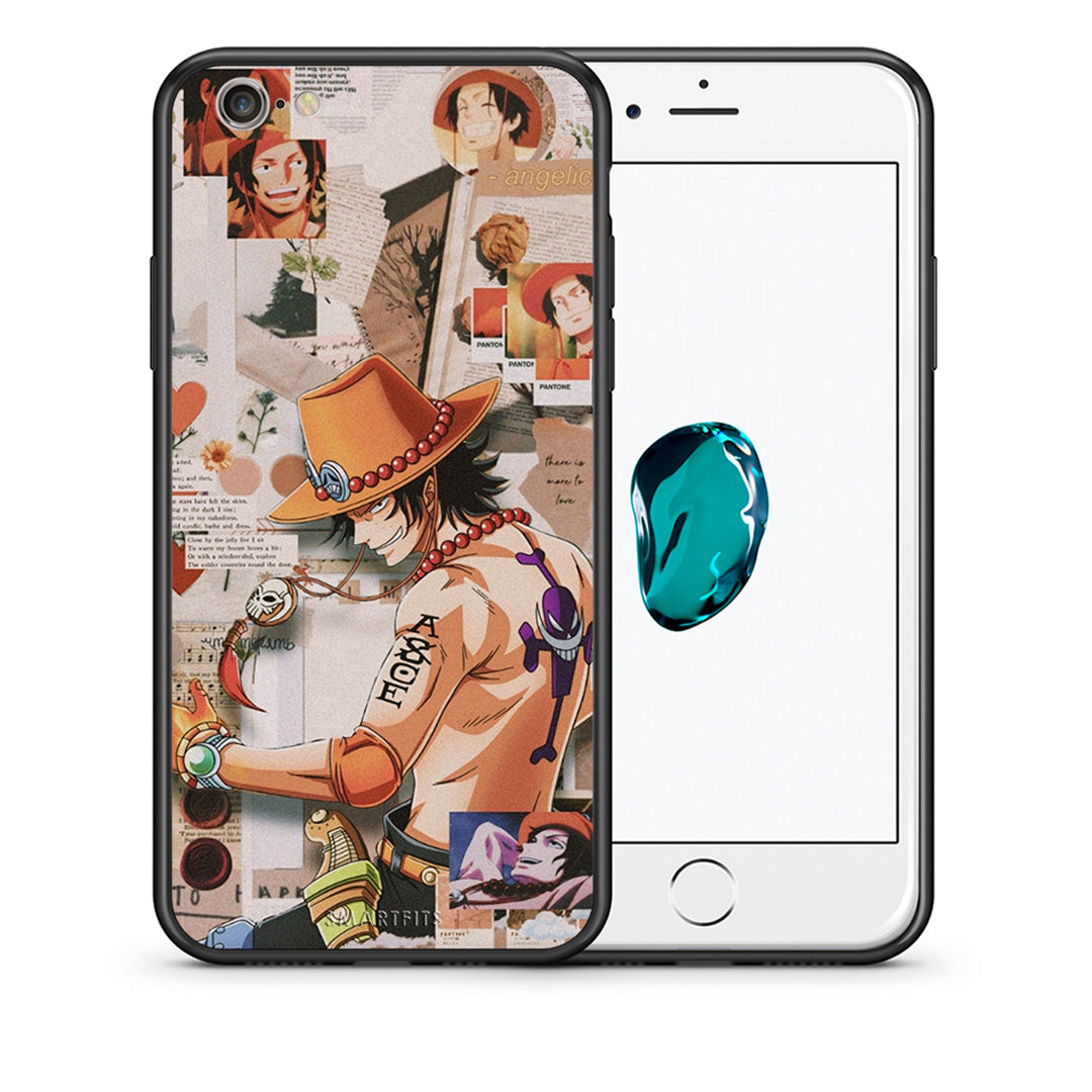Θήκη iPhone 6 Plus/6s Plus Anime Collage από τη Smartfits με σχέδιο στο πίσω μέρος και μαύρο περίβλημα | iPhone 6 Plus/6s Plus Anime Collage case with colorful back and black bezels