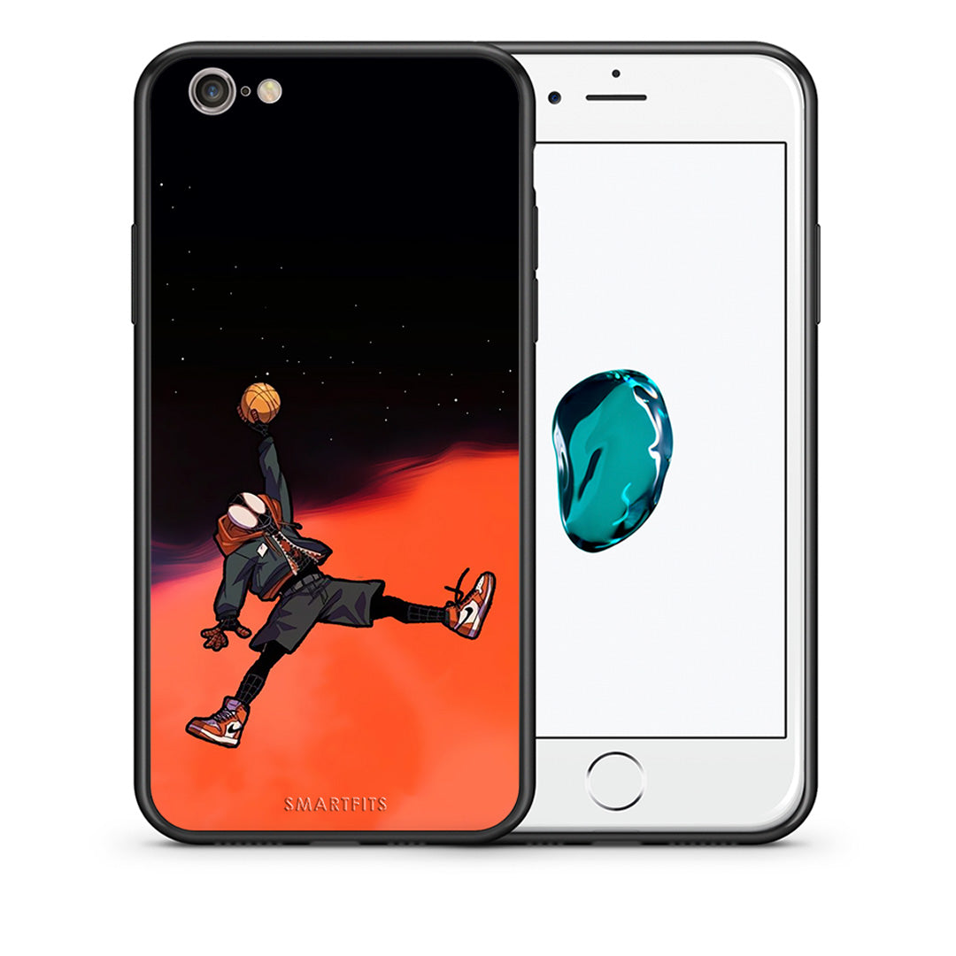Θήκη iPhone 6 Plus/6s Plus Basketball Hero από τη Smartfits με σχέδιο στο πίσω μέρος και μαύρο περίβλημα | iPhone 6 Plus/6s Plus Basketball Hero case with colorful back and black bezels