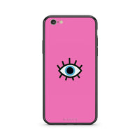 Thumbnail for iphone 6 plus 6s plus Blue Eye Pink θήκη από τη Smartfits με σχέδιο στο πίσω μέρος και μαύρο περίβλημα | Smartphone case with colorful back and black bezels by Smartfits