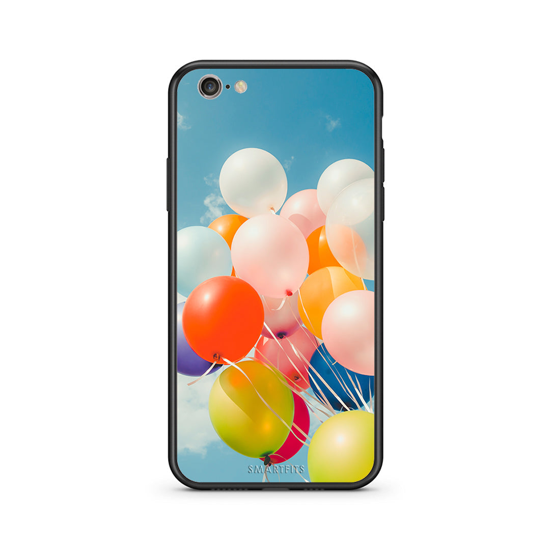 iphone 6 plus 6s plus Colorful Balloons θήκη από τη Smartfits με σχέδιο στο πίσω μέρος και μαύρο περίβλημα | Smartphone case with colorful back and black bezels by Smartfits