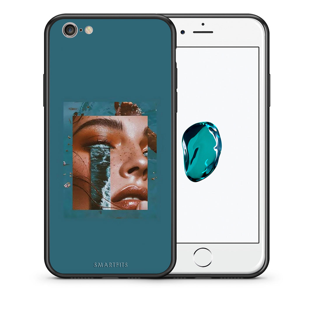 Θήκη iPhone 7/8/SE 2020 Cry An Ocean από τη Smartfits με σχέδιο στο πίσω μέρος και μαύρο περίβλημα | iPhone 7/8/SE 2020 Cry An Ocean case with colorful back and black bezels