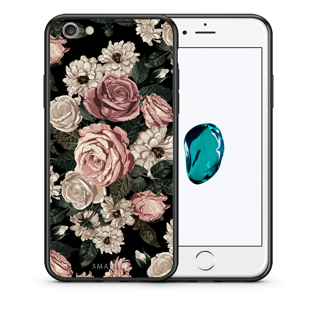 Θήκη iPhone 7/8/SE 2020 Wild Roses Flower από τη Smartfits με σχέδιο στο πίσω μέρος και μαύρο περίβλημα | iPhone 7/8/SE 2020 Wild Roses Flower case with colorful back and black bezels