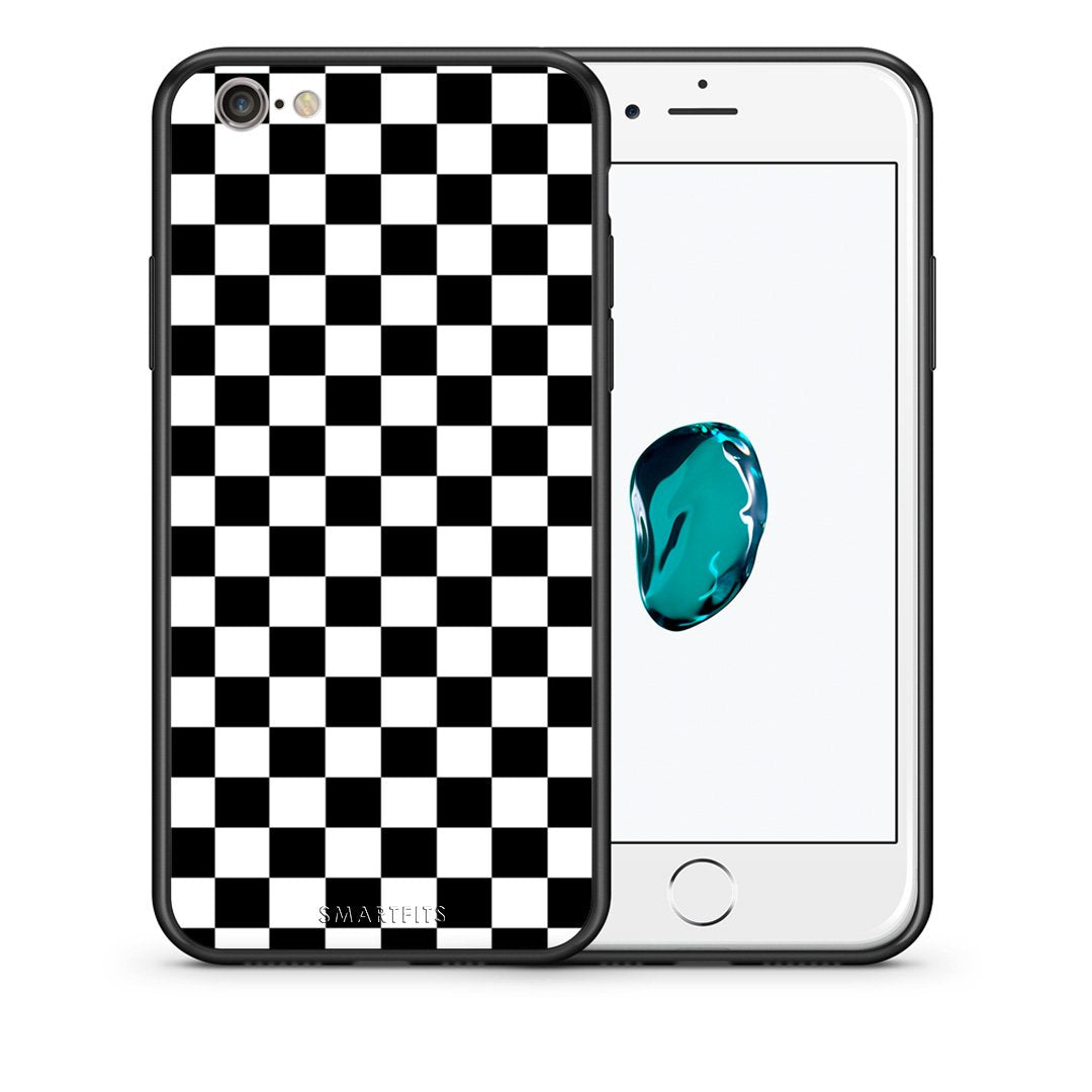 Θήκη iPhone 7/8/SE 2020 Squares Geometric από τη Smartfits με σχέδιο στο πίσω μέρος και μαύρο περίβλημα | iPhone 7/8/SE 2020 Squares Geometric case with colorful back and black bezels