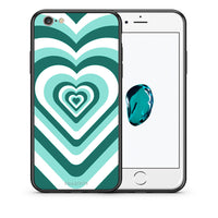 Thumbnail for Θήκη iPhone 6 Plus/6s Plus Green Hearts από τη Smartfits με σχέδιο στο πίσω μέρος και μαύρο περίβλημα | iPhone 6 Plus/6s Plus Green Hearts case with colorful back and black bezels