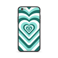 Thumbnail for iphone 6 plus 6s plus Green Hearts θήκη από τη Smartfits με σχέδιο στο πίσω μέρος και μαύρο περίβλημα | Smartphone case with colorful back and black bezels by Smartfits
