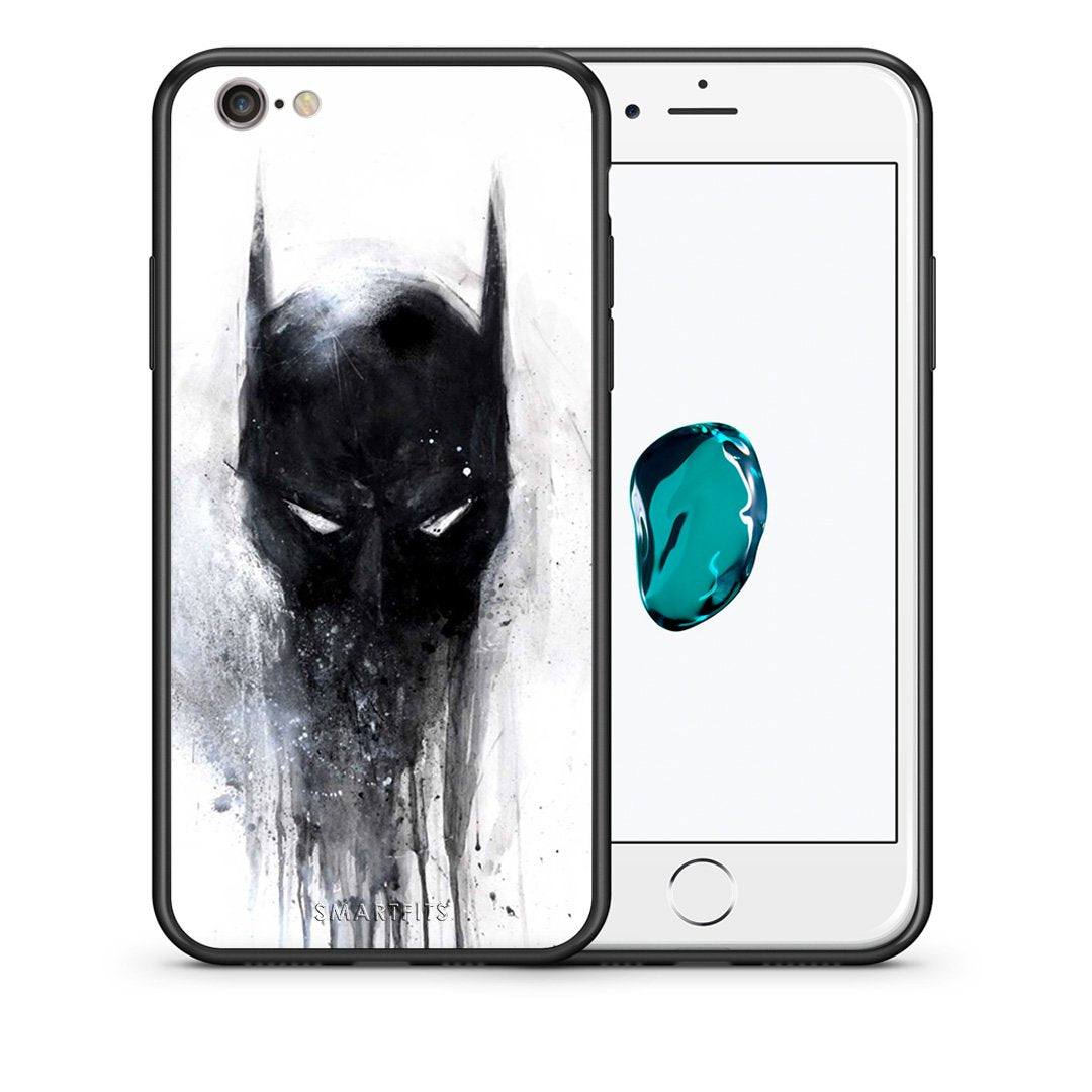 Θήκη iPhone 6 Plus/6s Plus Paint Bat Hero από τη Smartfits με σχέδιο στο πίσω μέρος και μαύρο περίβλημα | iPhone 6 Plus/6s Plus Paint Bat Hero case with colorful back and black bezels