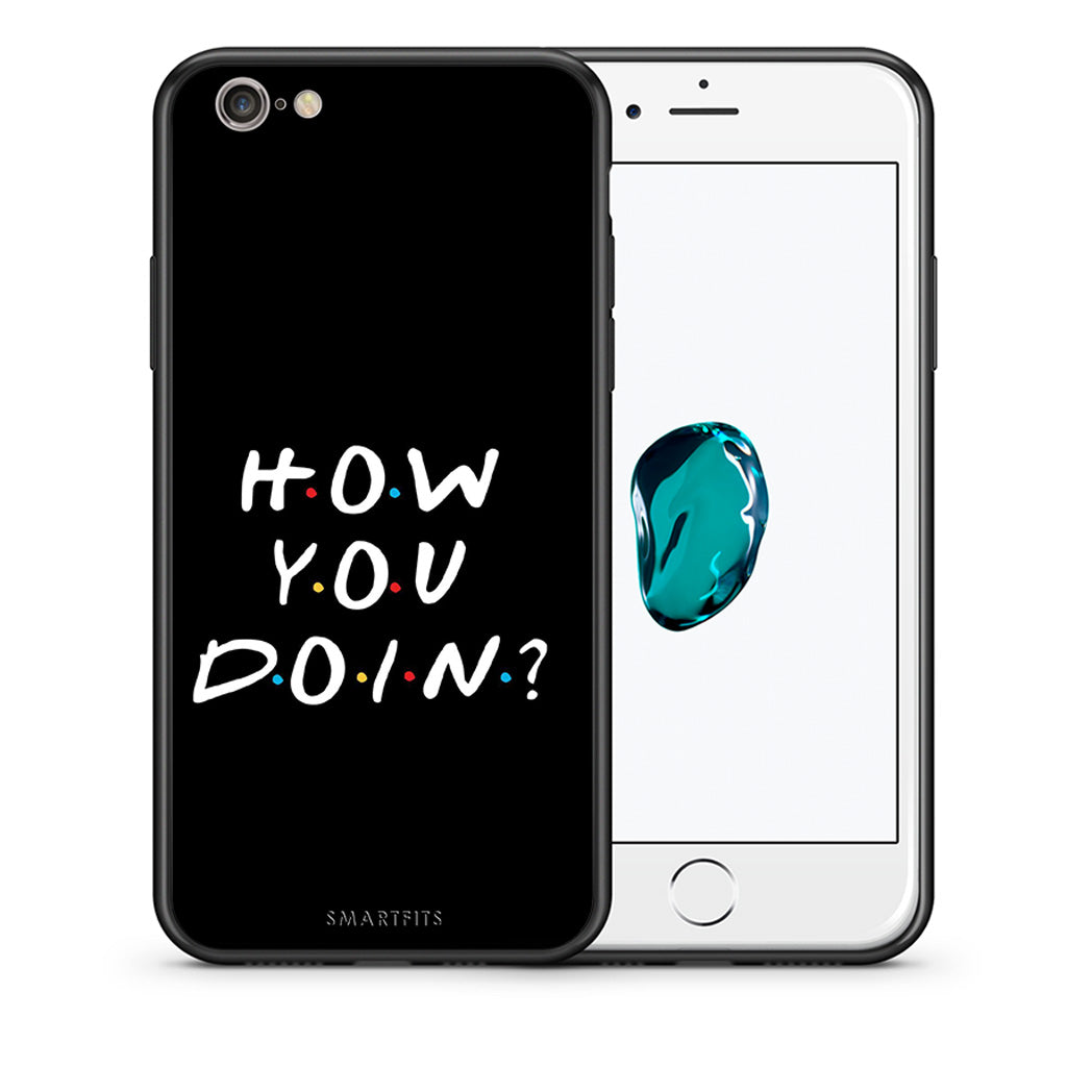 Θήκη iPhone 7/8/SE 2020 How You Doin από τη Smartfits με σχέδιο στο πίσω μέρος και μαύρο περίβλημα | iPhone 7/8/SE 2020 How You Doin case with colorful back and black bezels