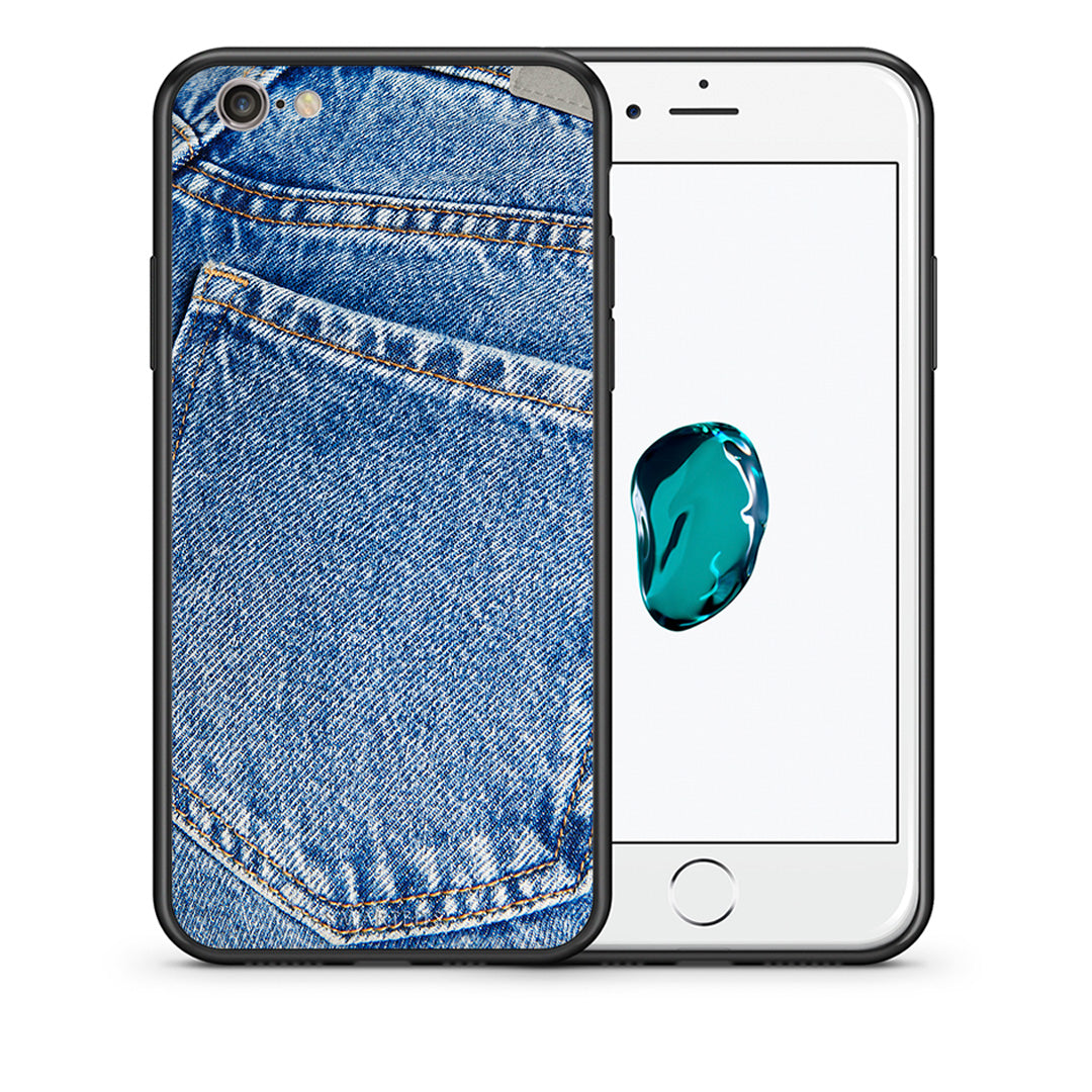 Θήκη iPhone 6/6s Jeans Pocket από τη Smartfits με σχέδιο στο πίσω μέρος και μαύρο περίβλημα | iPhone 6/6s Jeans Pocket case with colorful back and black bezels