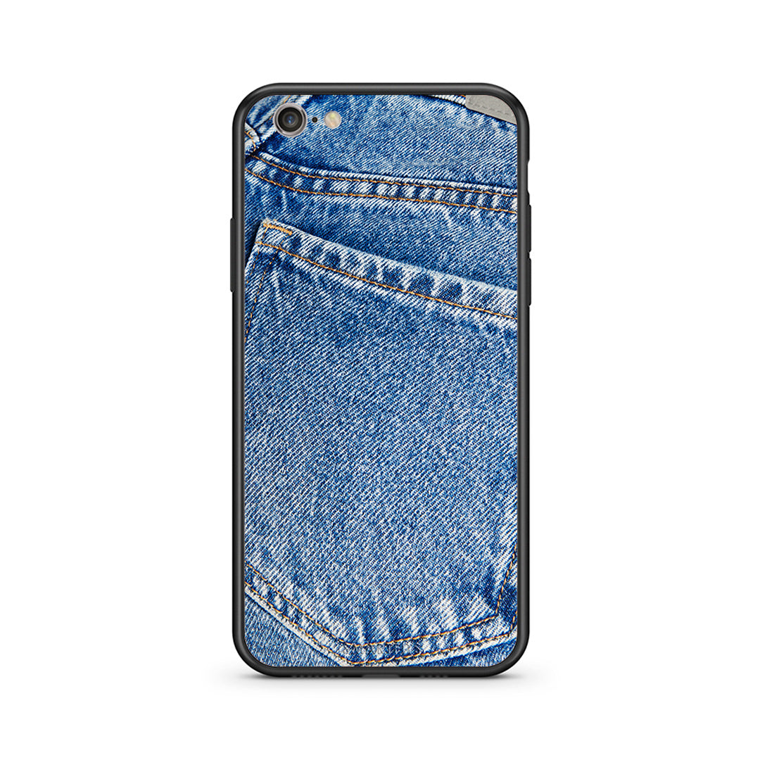 iphone 6 plus 6s plus Jeans Pocket θήκη από τη Smartfits με σχέδιο στο πίσω μέρος και μαύρο περίβλημα | Smartphone case with colorful back and black bezels by Smartfits