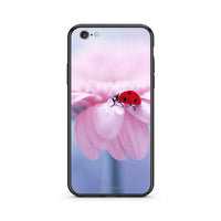 Thumbnail for iphone 6 6s Ladybug Flower θήκη από τη Smartfits με σχέδιο στο πίσω μέρος και μαύρο περίβλημα | Smartphone case with colorful back and black bezels by Smartfits