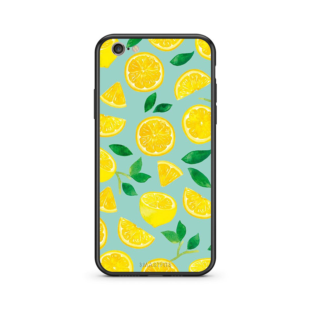 iPhone 7/8 Lemons θήκη από τη Smartfits με σχέδιο στο πίσω μέρος και μαύρο περίβλημα | Smartphone case with colorful back and black bezels by Smartfits