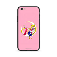 Thumbnail for iPhone 7/8 Moon Girl θήκη από τη Smartfits με σχέδιο στο πίσω μέρος και μαύρο περίβλημα | Smartphone case with colorful back and black bezels by Smartfits