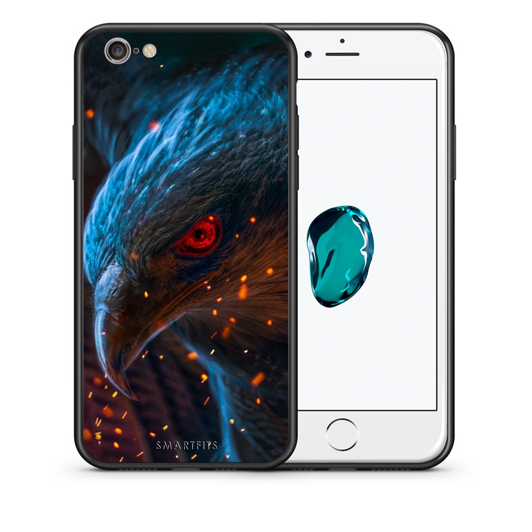 Θήκη iPhone 6/6s Eagle PopArt από τη Smartfits με σχέδιο στο πίσω μέρος και μαύρο περίβλημα | iPhone 6/6s Eagle PopArt case with colorful back and black bezels