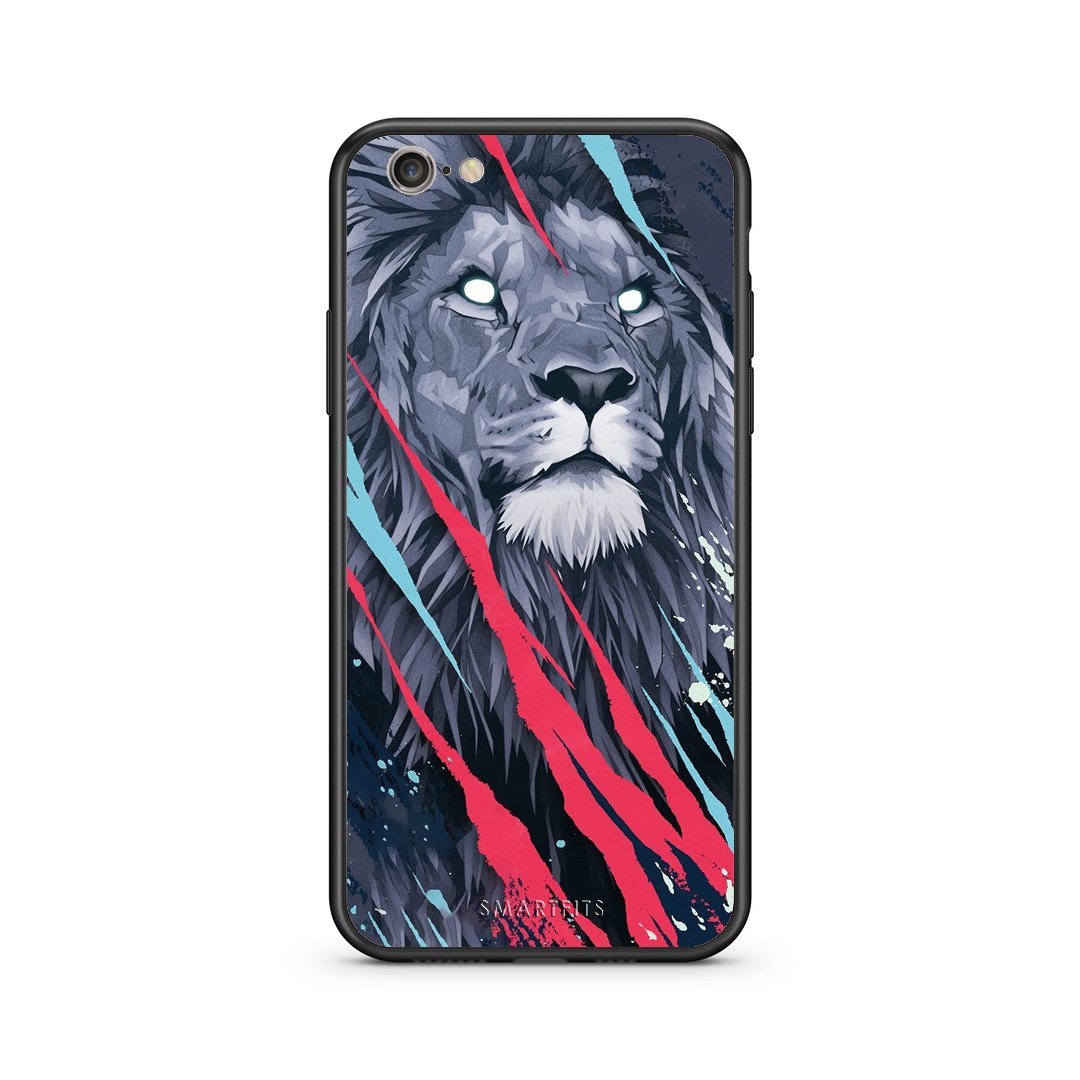 4 - iphone 6 plus 6s plus Lion Designer PopArt case, cover, bumper