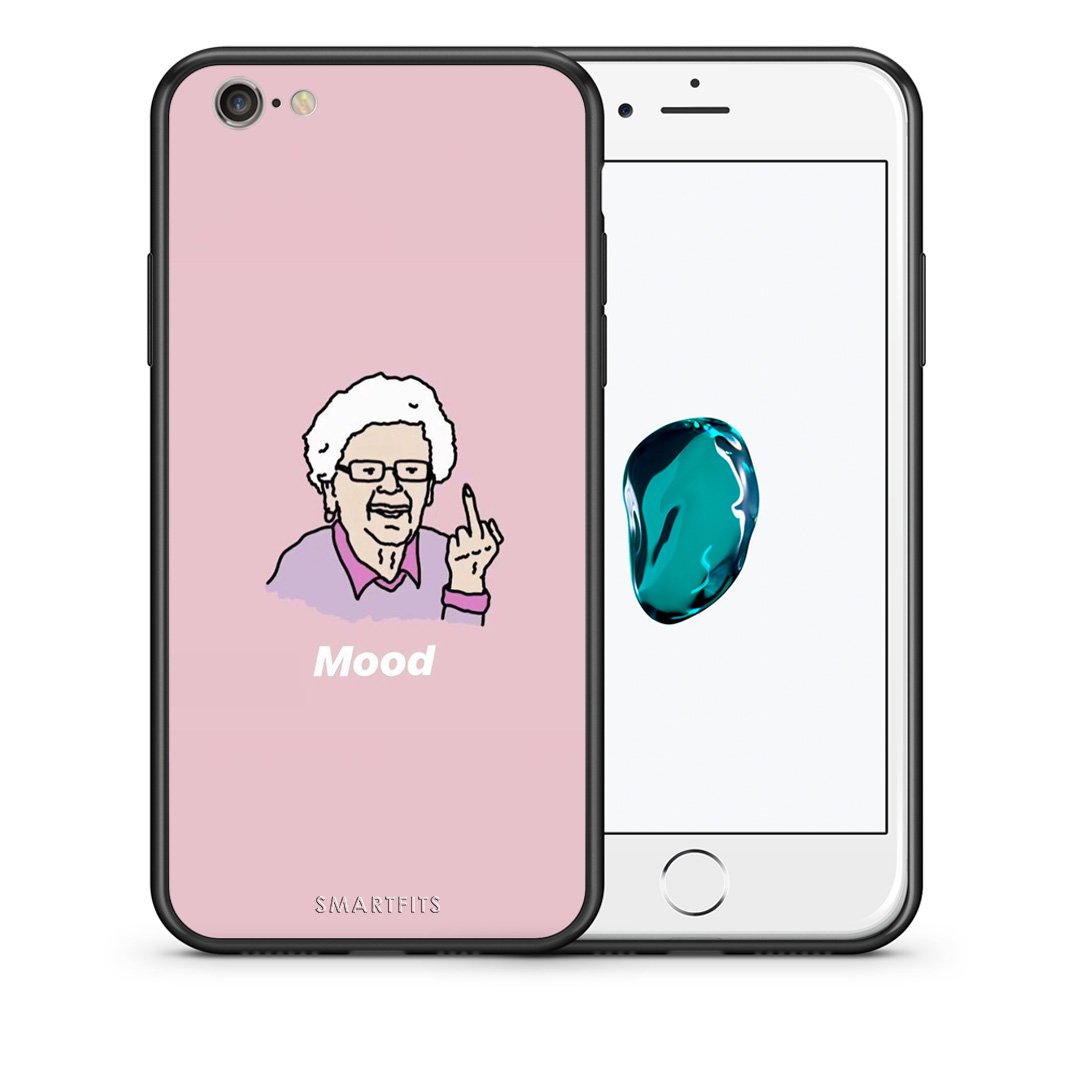 Θήκη iPhone 6 Plus/6s Plus Mood PopArt από τη Smartfits με σχέδιο στο πίσω μέρος και μαύρο περίβλημα | iPhone 6 Plus/6s Plus Mood PopArt case with colorful back and black bezels