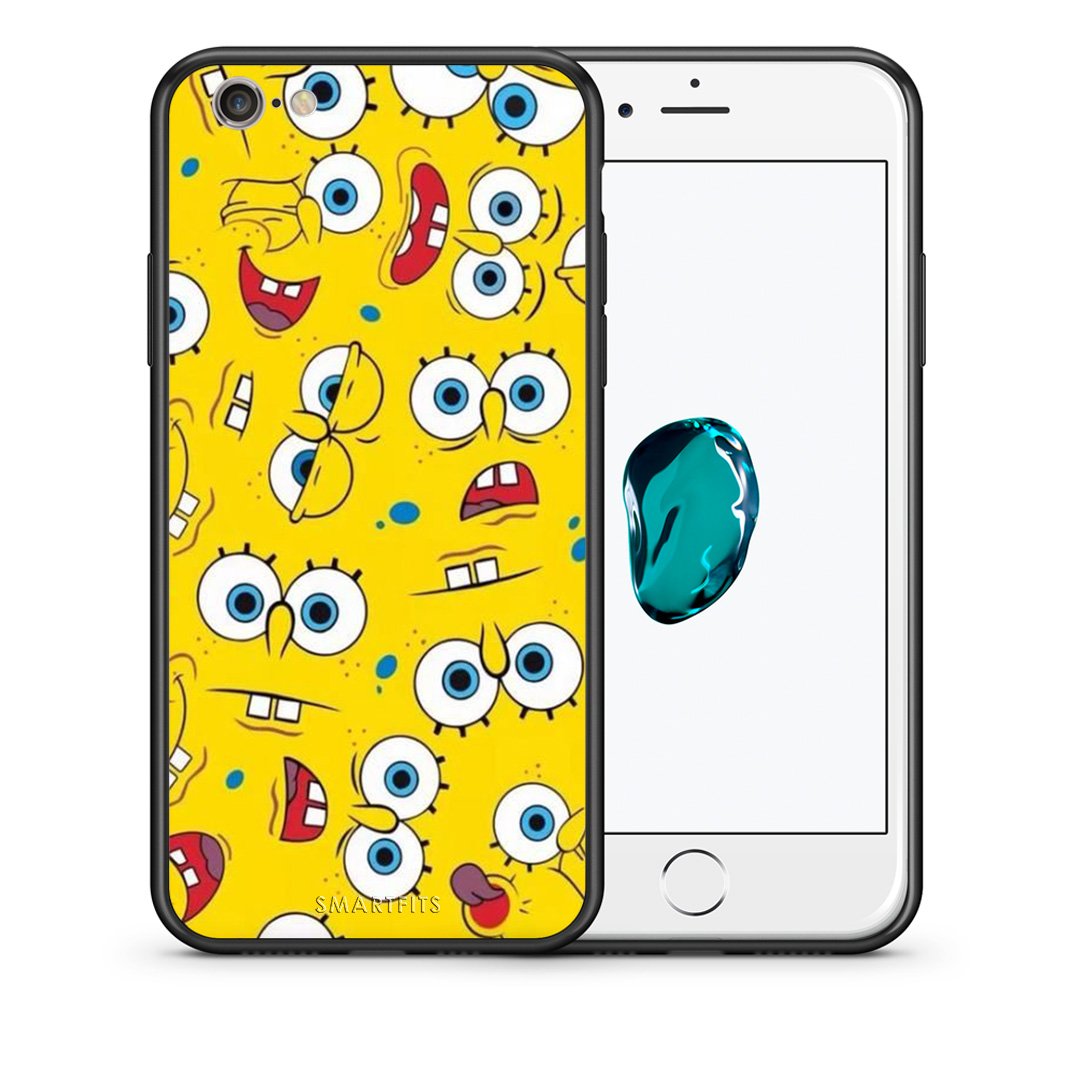 Θήκη iPhone 7/8/SE 2020 Sponge PopArt από τη Smartfits με σχέδιο στο πίσω μέρος και μαύρο περίβλημα | iPhone 7/8/SE 2020 Sponge PopArt case with colorful back and black bezels