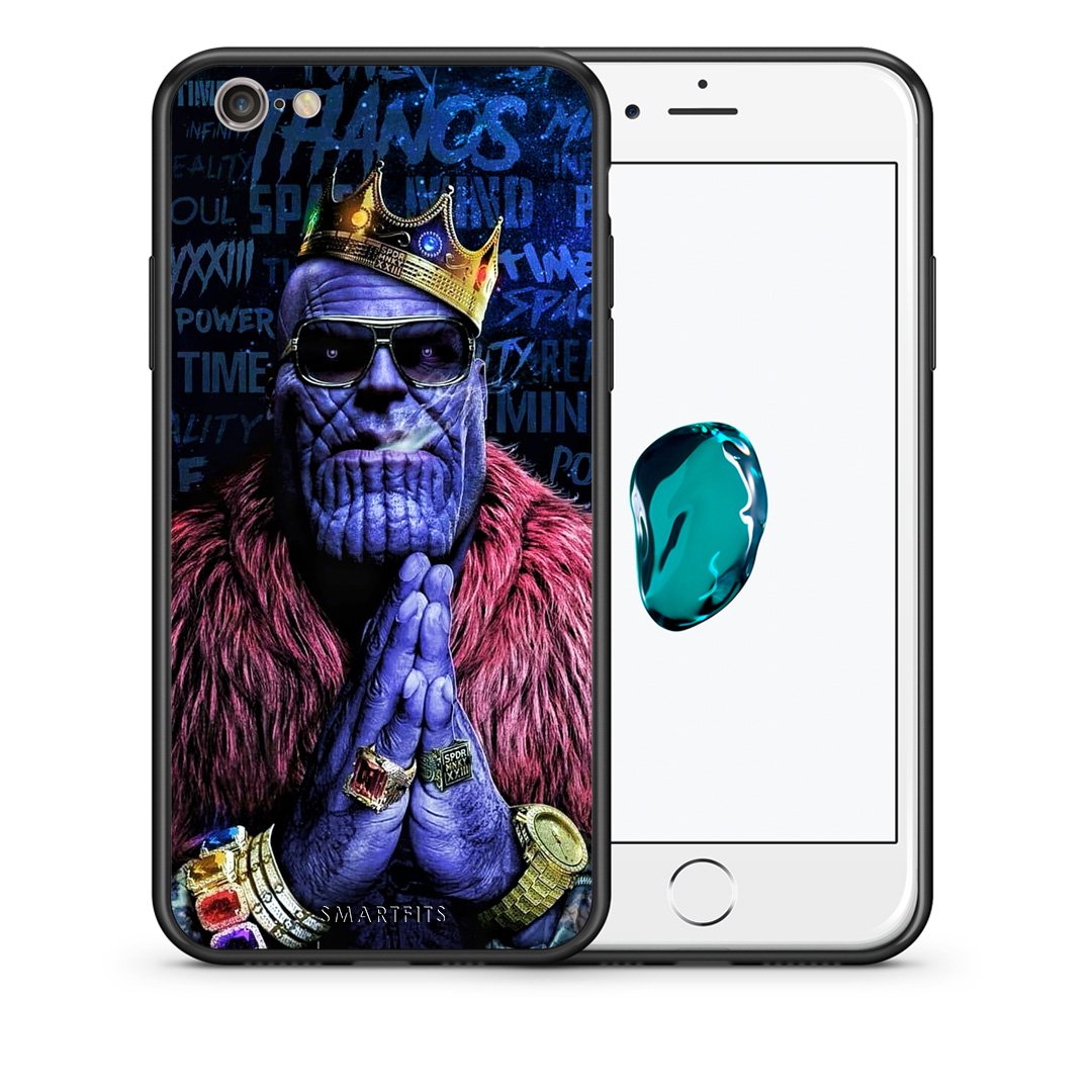 Θήκη iPhone 6 Plus/6s Plus Thanos PopArt από τη Smartfits με σχέδιο στο πίσω μέρος και μαύρο περίβλημα | iPhone 6 Plus/6s Plus Thanos PopArt case with colorful back and black bezels
