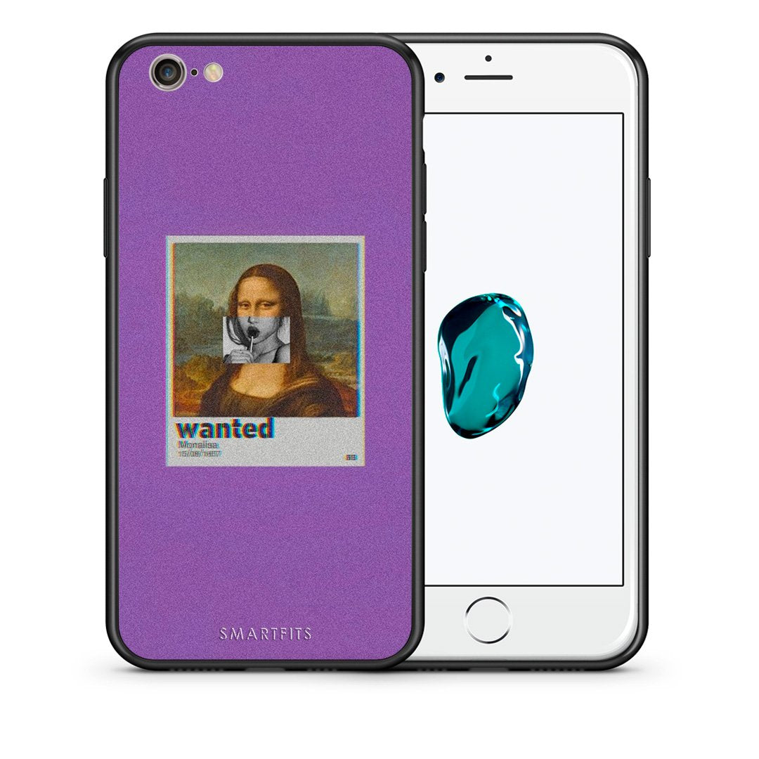 Θήκη iPhone 7/8/SE 2020 Monalisa Popart από τη Smartfits με σχέδιο στο πίσω μέρος και μαύρο περίβλημα | iPhone 7/8/SE 2020 Monalisa Popart case with colorful back and black bezels