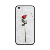 Thumbnail for iphone 6 6s Red Rose θήκη από τη Smartfits με σχέδιο στο πίσω μέρος και μαύρο περίβλημα | Smartphone case with colorful back and black bezels by Smartfits