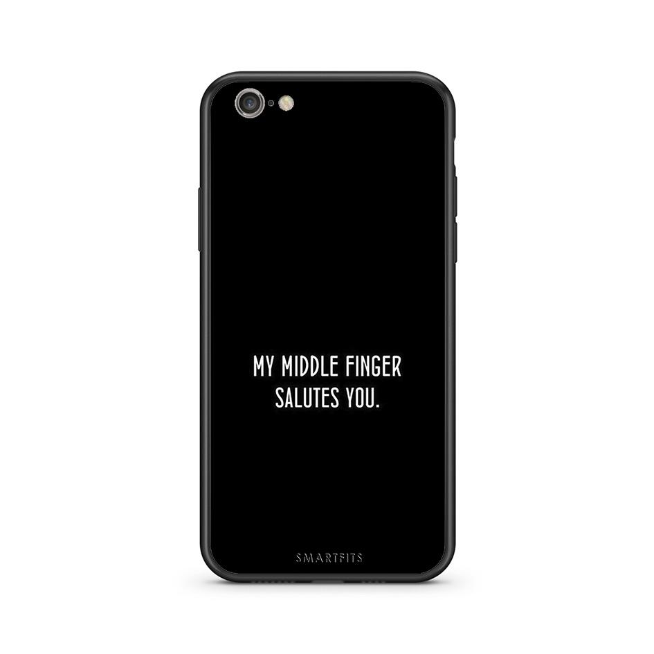 iphone 6 plus 6s plus Salute θήκη από τη Smartfits με σχέδιο στο πίσω μέρος και μαύρο περίβλημα | Smartphone case with colorful back and black bezels by Smartfits