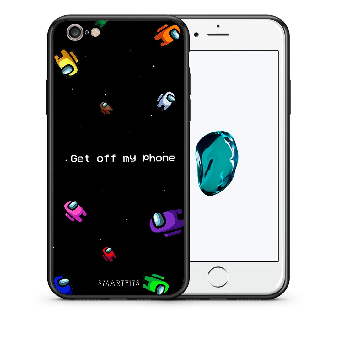 Θήκη iPhone 6 Plus/6s Plus AFK Text από τη Smartfits με σχέδιο στο πίσω μέρος και μαύρο περίβλημα | iPhone 6 Plus/6s Plus AFK Text case with colorful back and black bezels