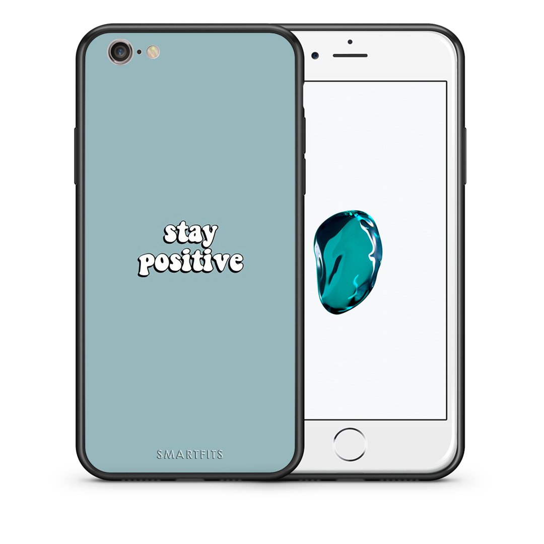 Θήκη iPhone 7/8/SE 2020 Positive Text από τη Smartfits με σχέδιο στο πίσω μέρος και μαύρο περίβλημα | iPhone 7/8/SE 2020 Positive Text case with colorful back and black bezels