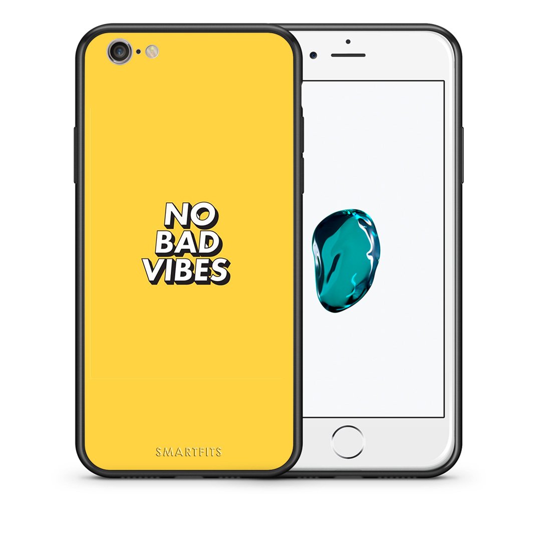 Θήκη iPhone 7/8/SE 2020 Vibes Text από τη Smartfits με σχέδιο στο πίσω μέρος και μαύρο περίβλημα | iPhone 7/8/SE 2020 Vibes Text case with colorful back and black bezels