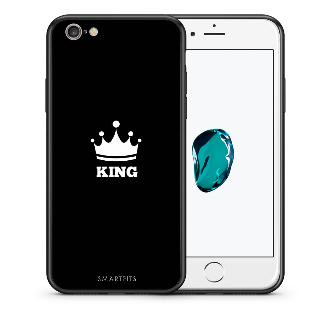 Θήκη iPhone 6/6s King Valentine από τη Smartfits με σχέδιο στο πίσω μέρος και μαύρο περίβλημα | iPhone 6/6s King Valentine case with colorful back and black bezels