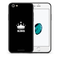 Thumbnail for Θήκη iPhone 6 Plus/6s Plus King Valentine από τη Smartfits με σχέδιο στο πίσω μέρος και μαύρο περίβλημα | iPhone 6 Plus/6s Plus King Valentine case with colorful back and black bezels