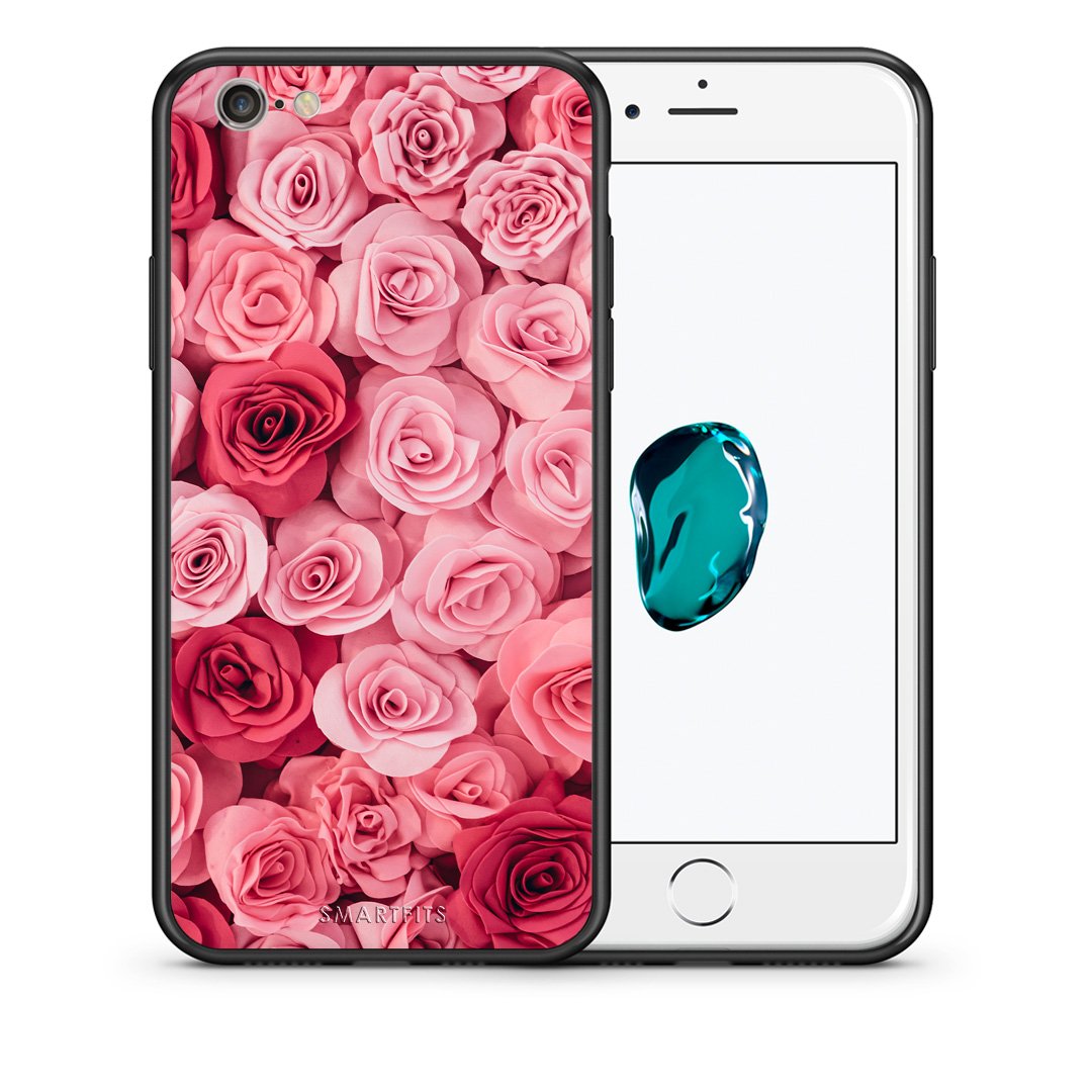 Θήκη iPhone 7/8/SE 2020 RoseGarden Valentine από τη Smartfits με σχέδιο στο πίσω μέρος και μαύρο περίβλημα | iPhone 7/8/SE 2020 RoseGarden Valentine case with colorful back and black bezels