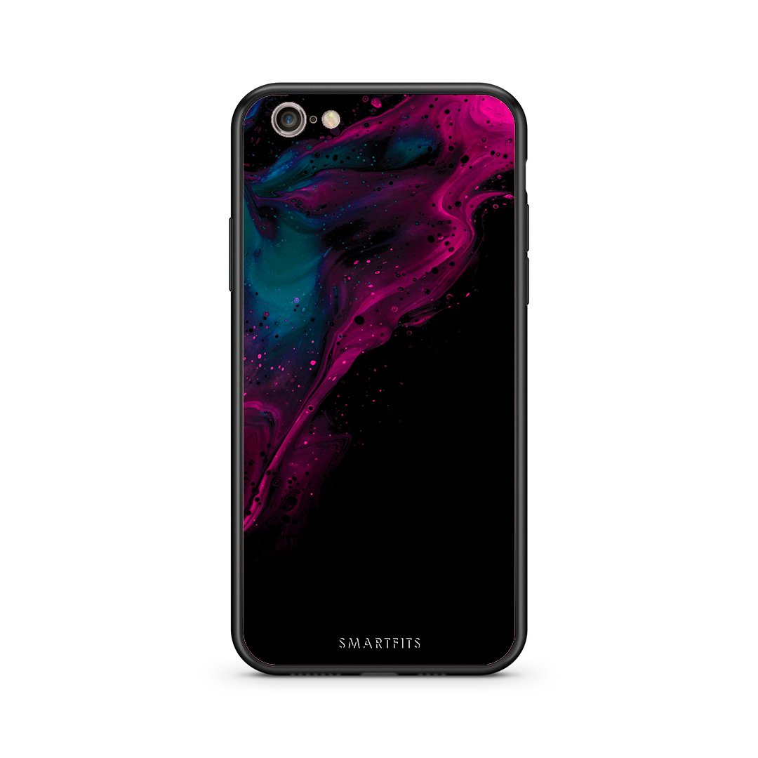 4 - iPhone 7/8 Pink Black Watercolor case, cover, bumper