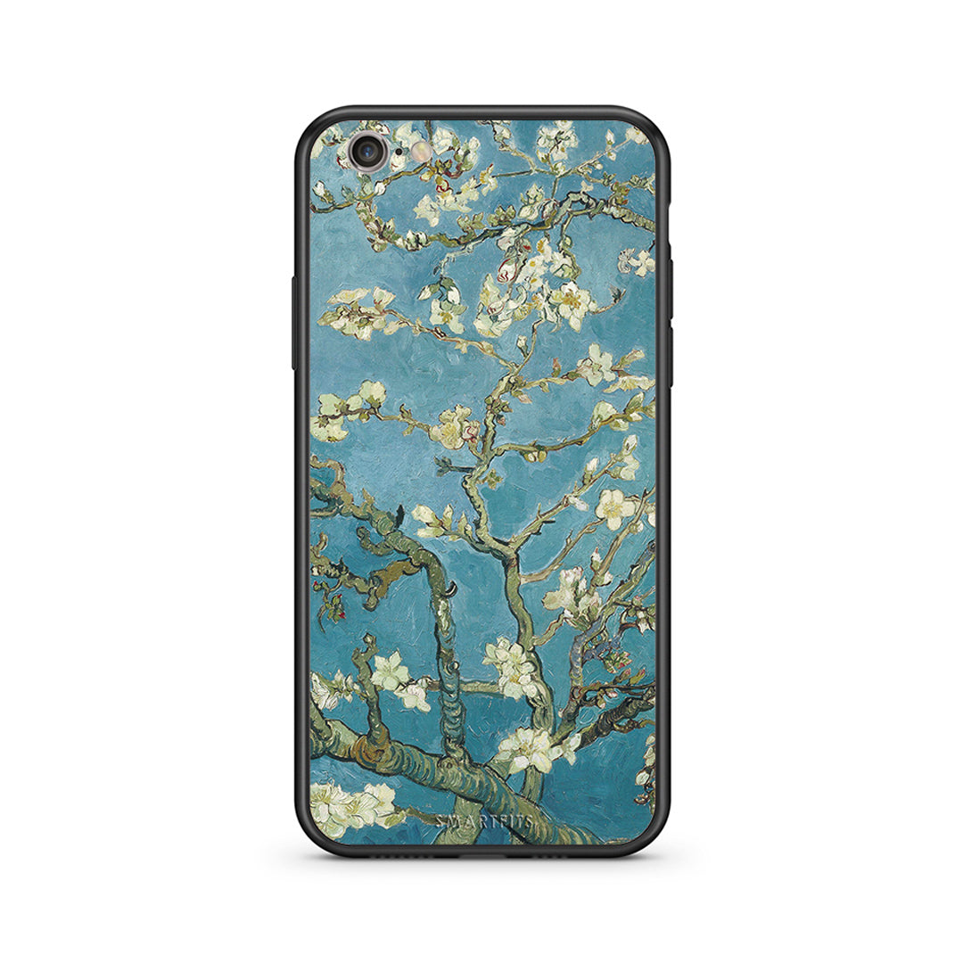 iphone 6 plus 6s plus White Blossoms θήκη από τη Smartfits με σχέδιο στο πίσω μέρος και μαύρο περίβλημα | Smartphone case with colorful back and black bezels by Smartfits