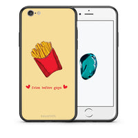 Thumbnail for Θήκη Αγίου Βαλεντίνου iPhone 6 Plus / 6s Plus Fries Before Guys από τη Smartfits με σχέδιο στο πίσω μέρος και μαύρο περίβλημα | iPhone 6 Plus / 6s Plus Fries Before Guys case with colorful back and black bezels