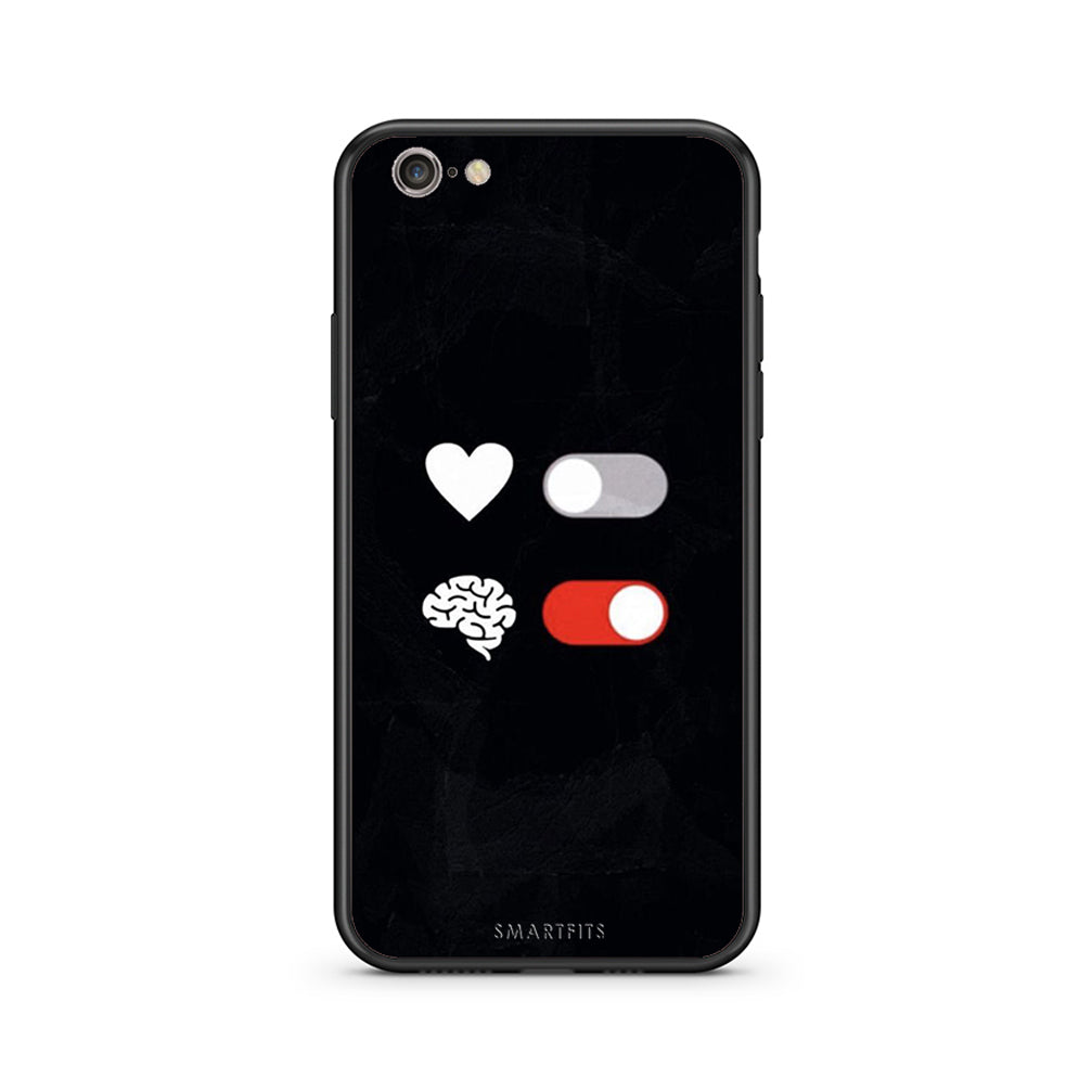 iphone 6 6s Heart Vs Brain Θήκη Αγίου Βαλεντίνου από τη Smartfits με σχέδιο στο πίσω μέρος και μαύρο περίβλημα | Smartphone case with colorful back and black bezels by Smartfits
