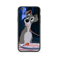 Thumbnail for iPhone 7 / 8 Lady And Tramp 1 Θήκη Αγίου Βαλεντίνου από τη Smartfits με σχέδιο στο πίσω μέρος και μαύρο περίβλημα | Smartphone case with colorful back and black bezels by Smartfits