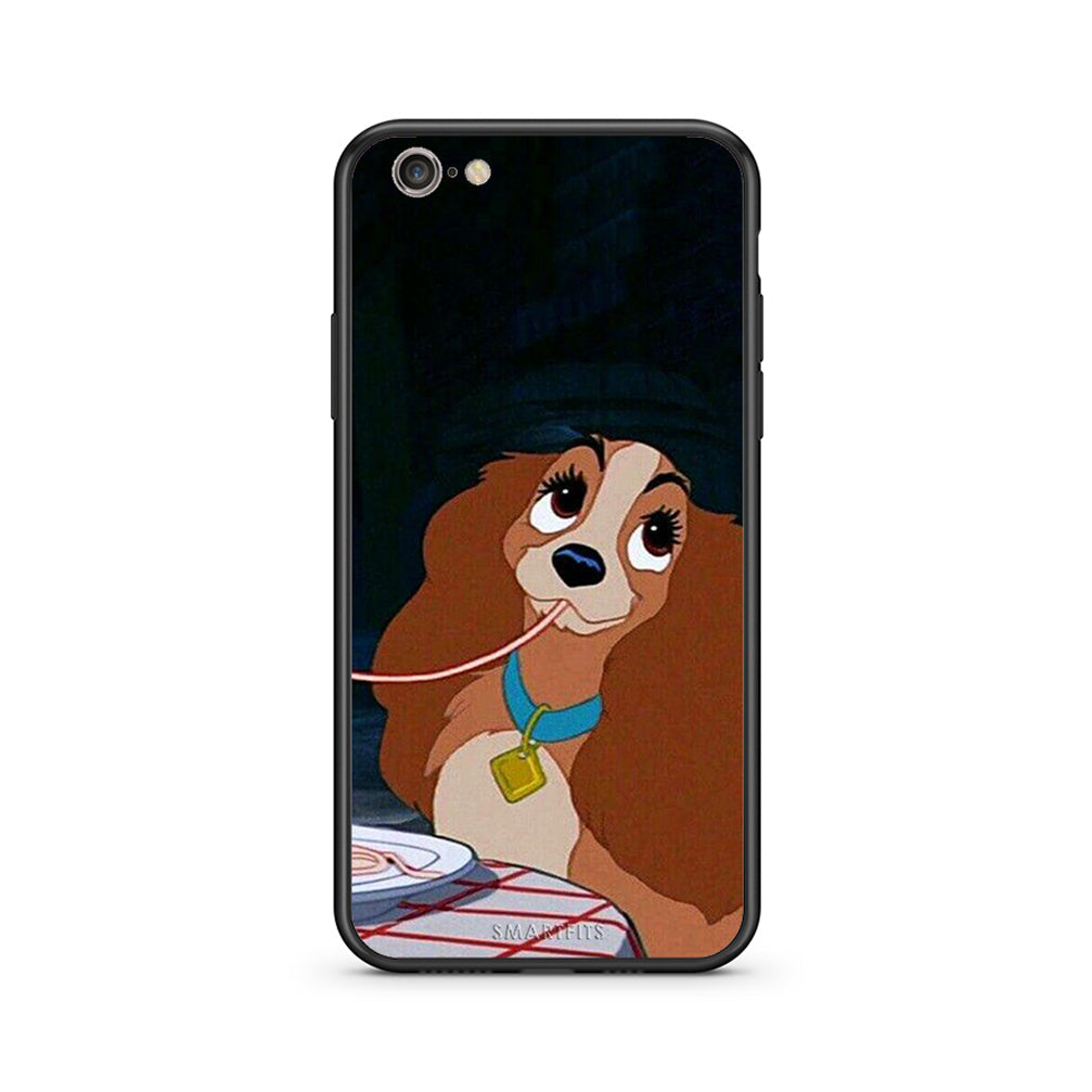 iphone 6 plus 6s plus Lady And Tramp 2 Θήκη Αγίου Βαλεντίνου από τη Smartfits με σχέδιο στο πίσω μέρος και μαύρο περίβλημα | Smartphone case with colorful back and black bezels by Smartfits