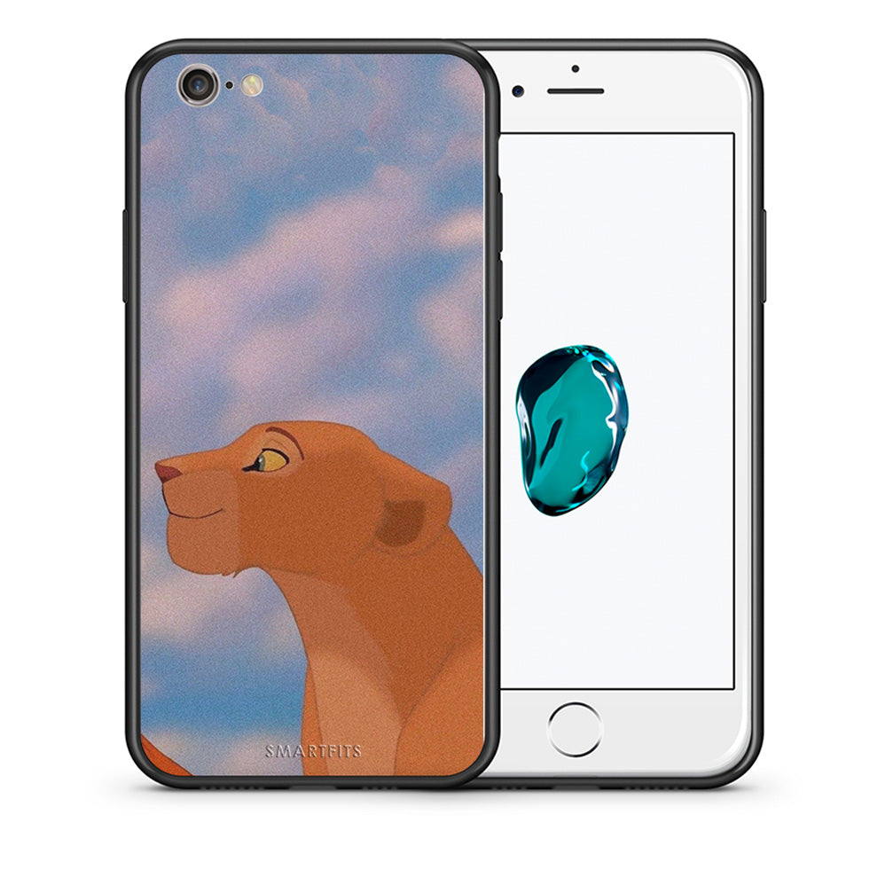 Θήκη Αγίου Βαλεντίνου iPhone 6 Plus / 6s Plus Lion Love 2 από τη Smartfits με σχέδιο στο πίσω μέρος και μαύρο περίβλημα | iPhone 6 Plus / 6s Plus Lion Love 2 case with colorful back and black bezels